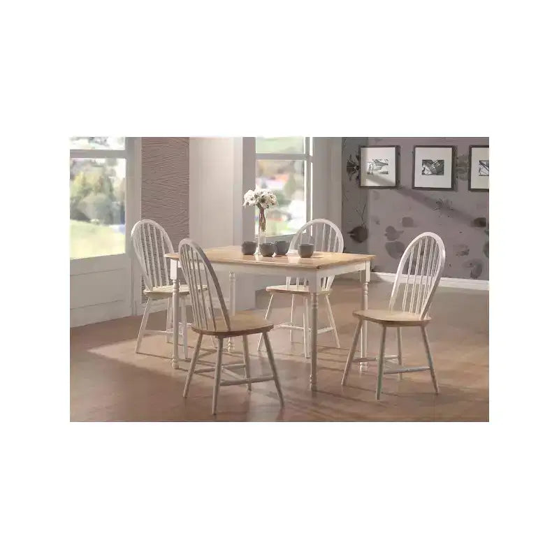 Coaster,Cinder Wood Dining Side Chair White (Set of 4)