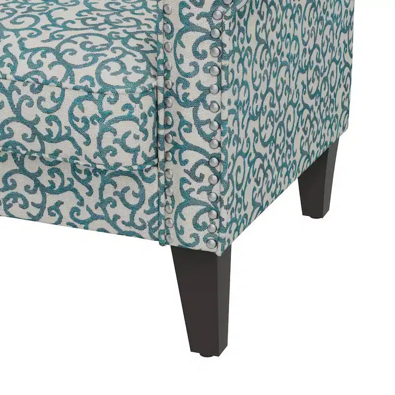 HL Home,Jean Rolled Arm Chair with Nailheads