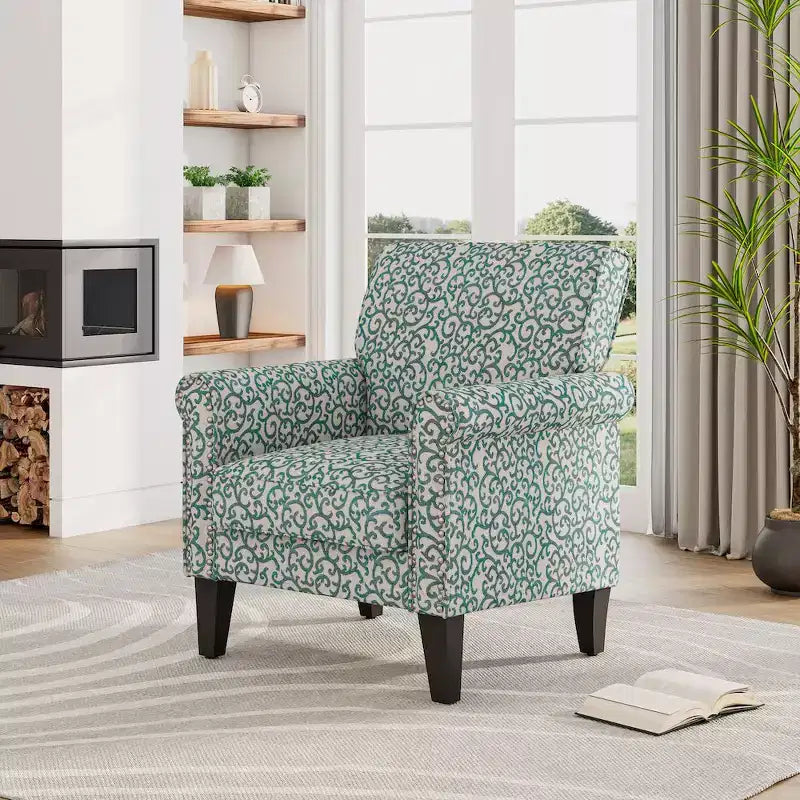 HL Home,Jean Rolled Arm Chair with Nailheads