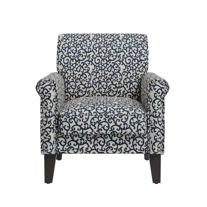 HL Home,Jean Rolled Arm Chair with Nailheads