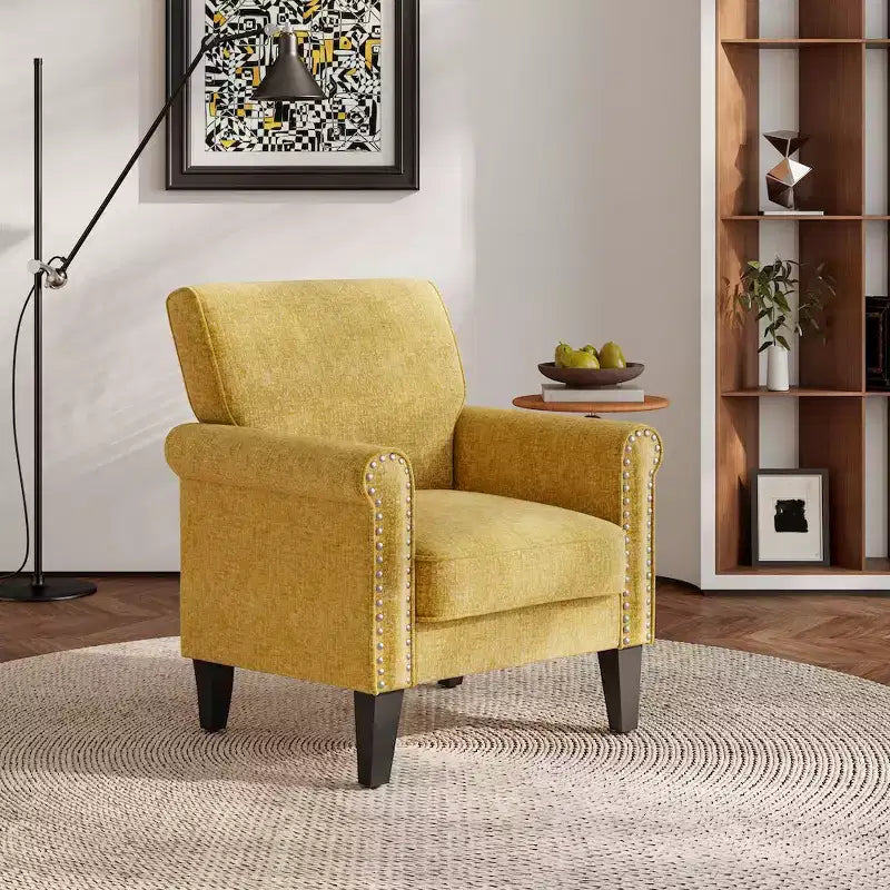 HL Home,Jean Rolled Arm Chair with Nailheads