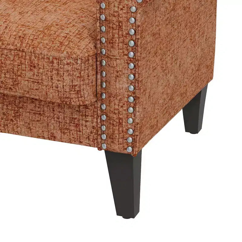 HL Home,Jean Rolled Arm Chair with Nailheads