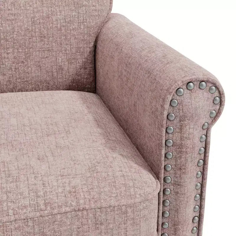 HL Home,Jean Rolled Arm Chair with Nailheads
