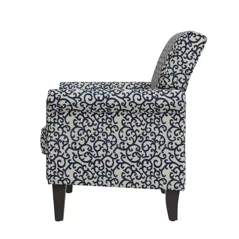HL Home,Jean Rolled Arm Chair with Nailheads