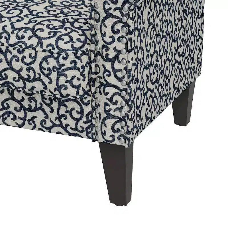 HL Home,Jean Rolled Arm Chair with Nailheads