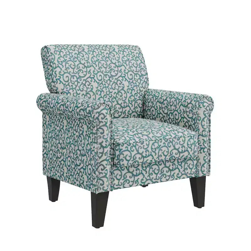 HL Home,Jean Rolled Arm Chair with Nailheads