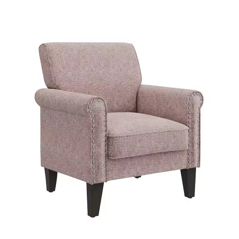HL Home,Jean Rolled Arm Chair with Nailheads