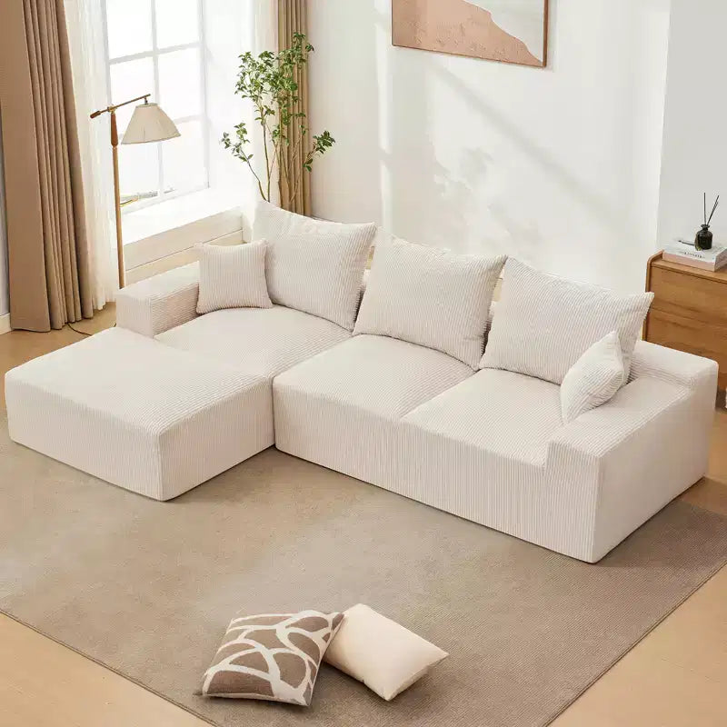 110'' Modular Sectional Sofa  L-Shaped Cloud Couch with Chaise, Deep Seat Chenille Sofa, No Assembly