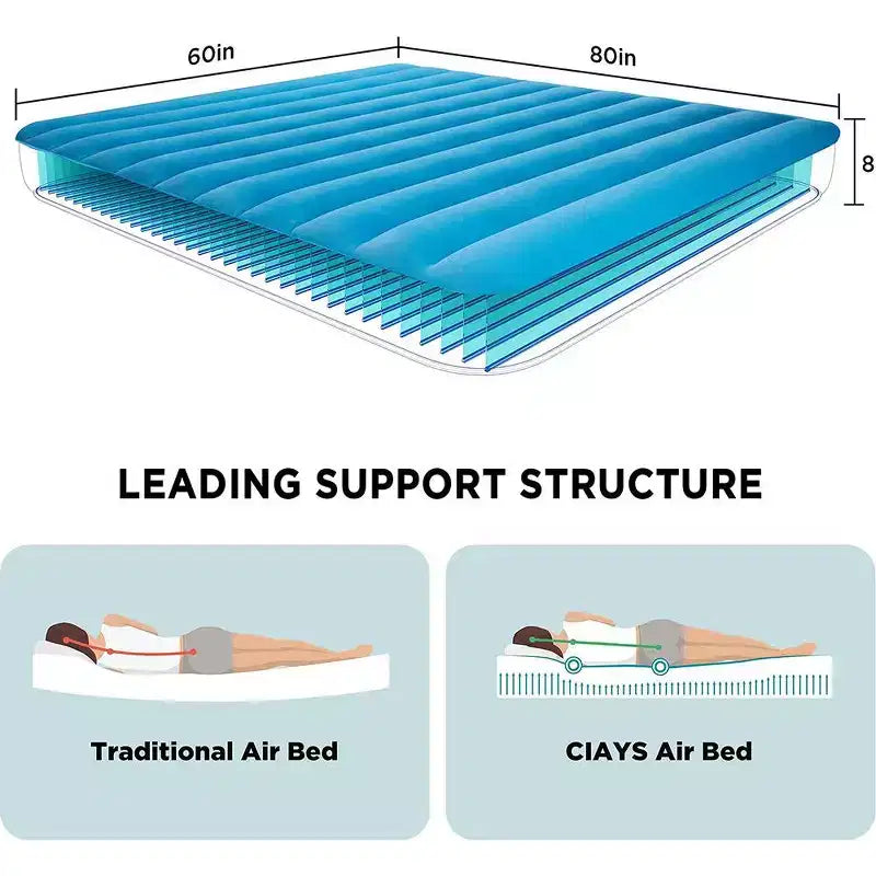 Ciays Twin Air Mattress Built-in Pump, Blow Up Mattress w/ Carrying Bag