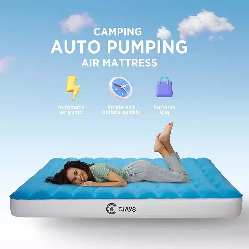 Ciays Twin Air Mattress Built-in Pump, Blow Up Mattress w/ Carrying Bag