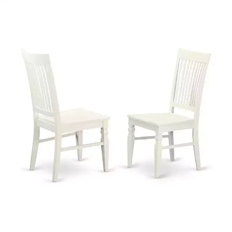 HomeStock Renaissance Rhapsody Dining Wood Seat Chair with Slatted Back