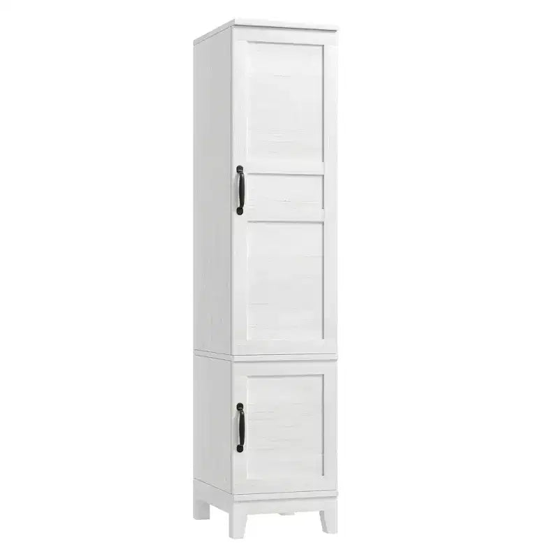 Coolmee Armoire Wardrobe Closet with 2 Doors, 72 Wooden Wardrobe Cabinet with Hanging Rod, Narrow Tall Clothing Armoire Cabinet for Bedroom
