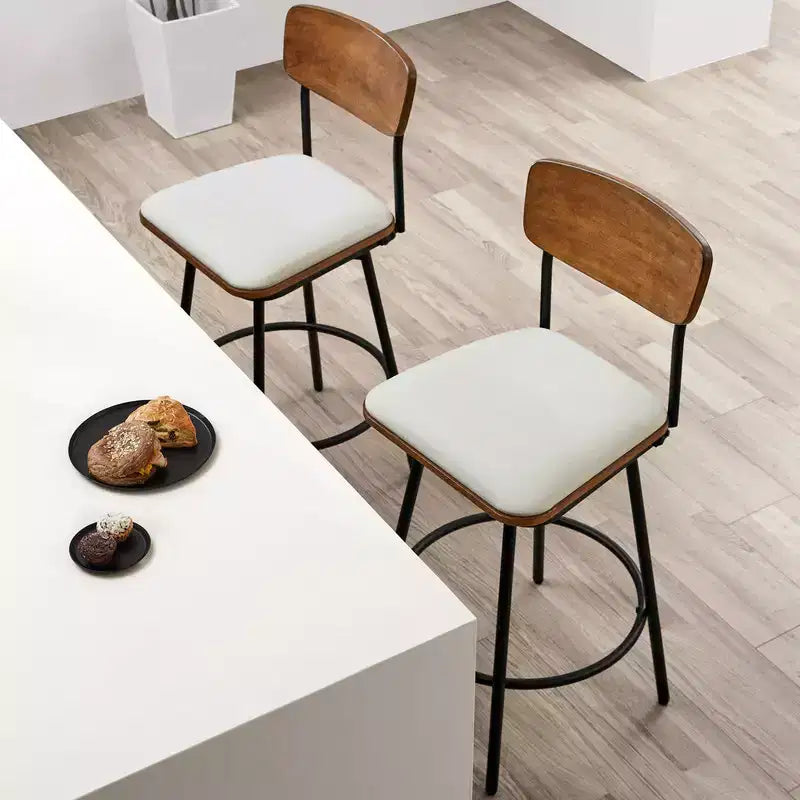 Spruce&Spring Swivel Bar Height Bar Stool with Metal Legs