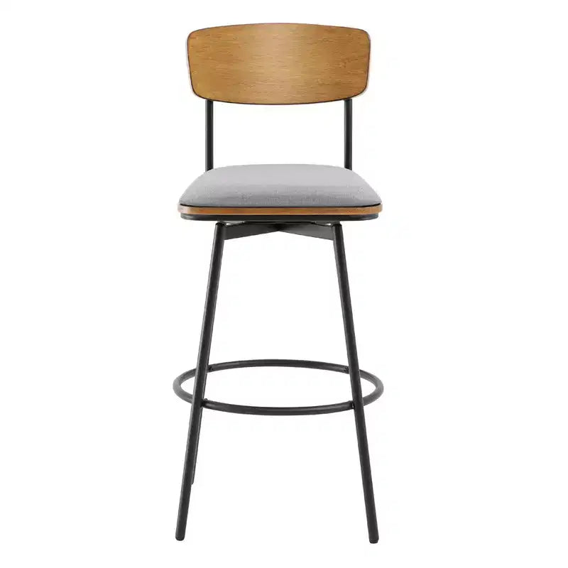 Spruce&Spring Swivel Bar Height Bar Stool with Metal Legs