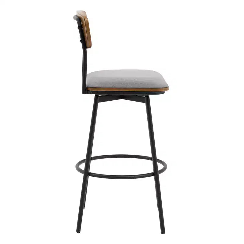 Spruce&Spring Swivel Bar Height Bar Stool with Metal Legs