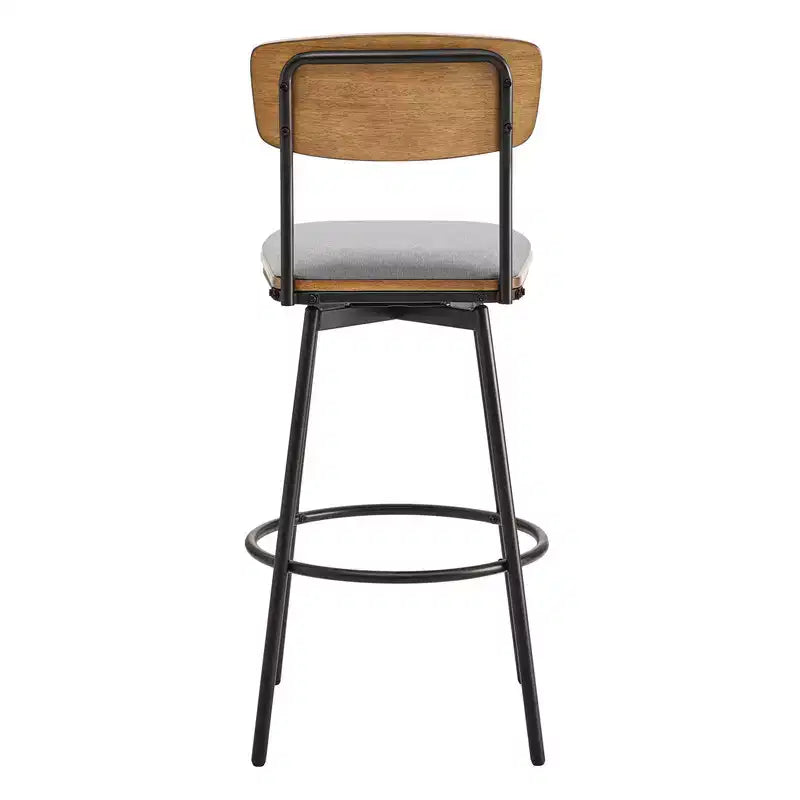 Spruce&Spring Swivel Bar Height Bar Stool with Metal Legs