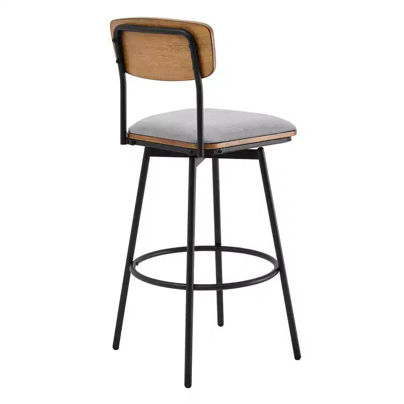 Spruce&Spring Swivel Bar Height Bar Stool with Metal Legs