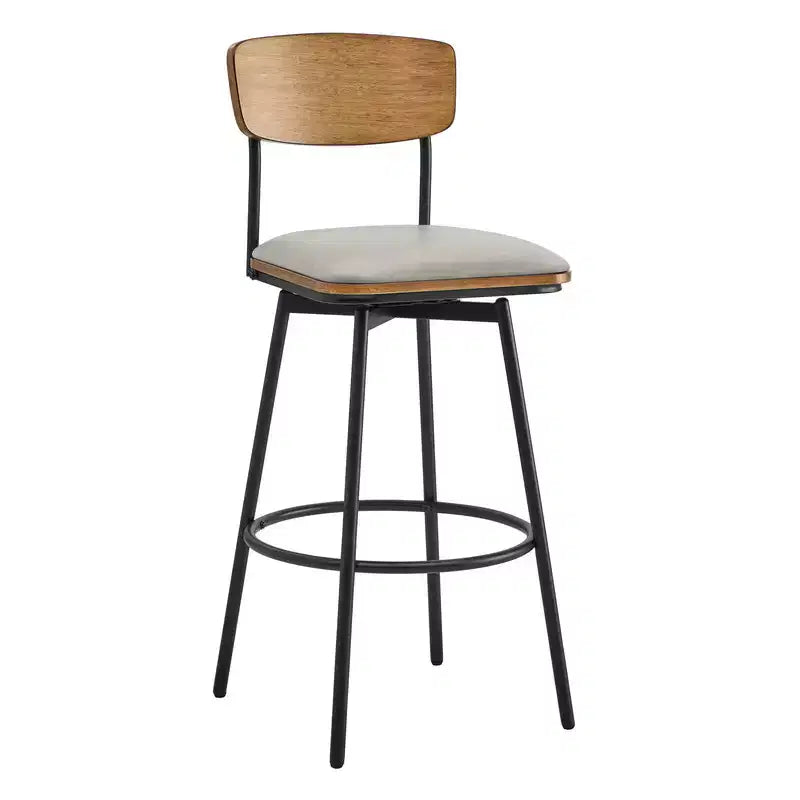 Spruce&Spring Swivel Bar Height Bar Stool with Metal Legs