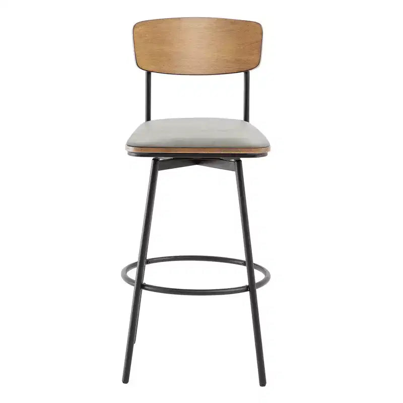Spruce&Spring Swivel Bar Height Bar Stool with Metal Legs