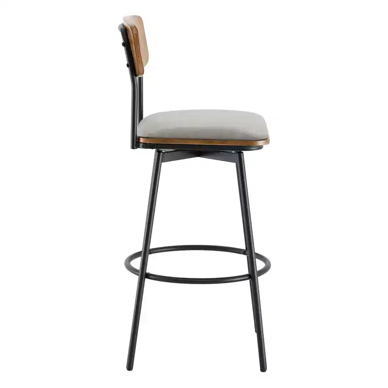 Spruce&Spring Swivel Bar Height Bar Stool with Metal Legs