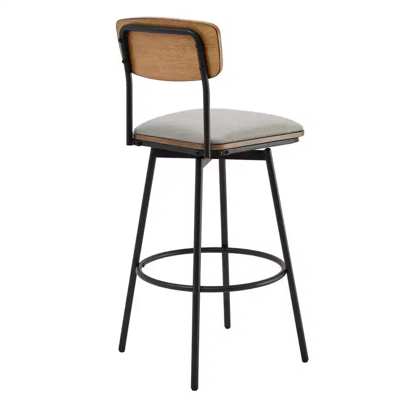 Spruce&Spring Swivel Bar Height Bar Stool with Metal Legs