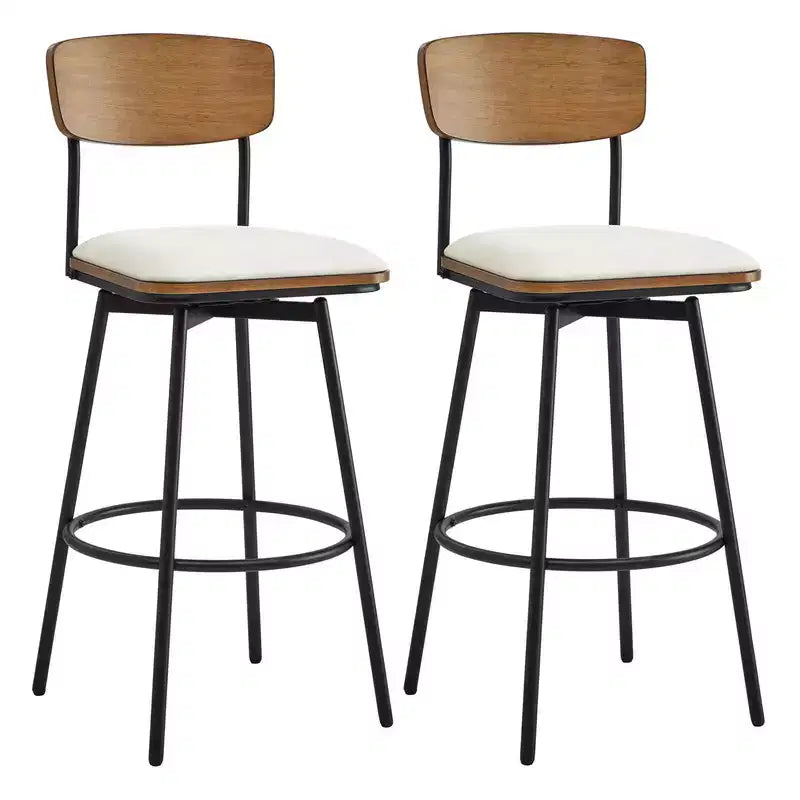 Spruce&Spring Swivel Bar Height Bar Stool with Metal Legs