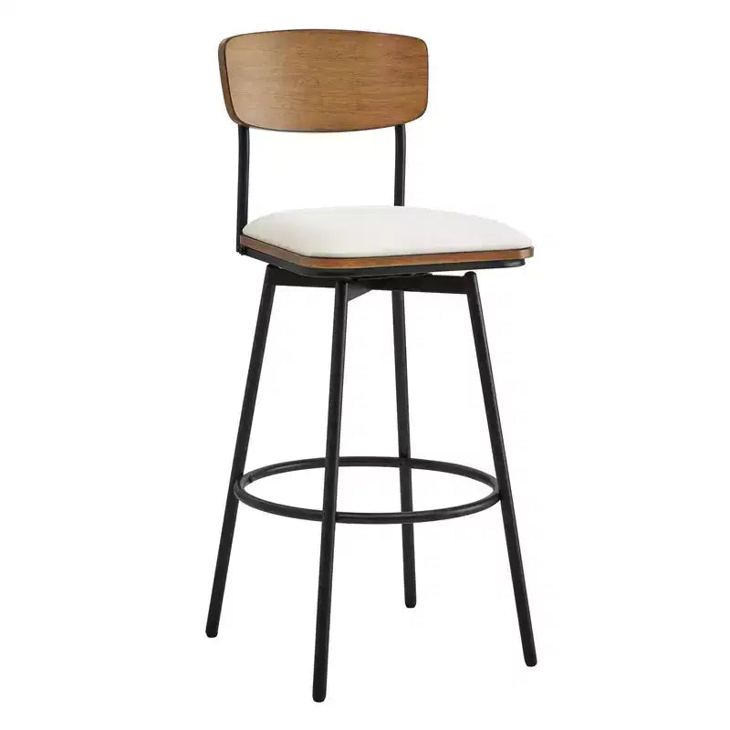 Spruce&Spring Swivel Bar Height Bar Stool with Metal Legs