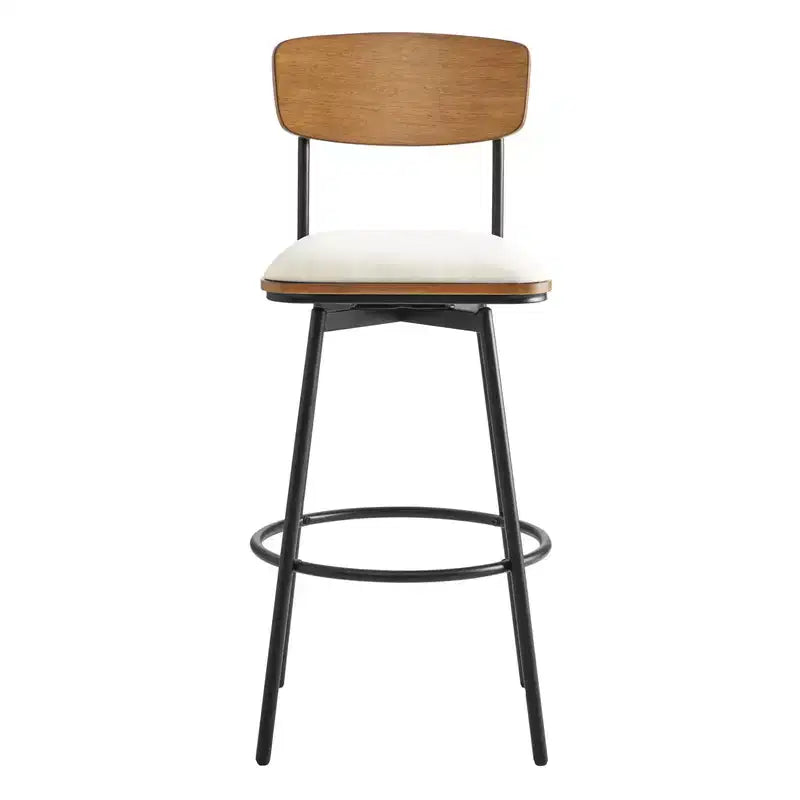 Spruce&Spring Swivel Bar Height Bar Stool with Metal Legs