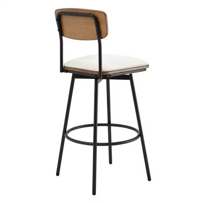 Spruce&Spring Swivel Bar Height Bar Stool with Metal Legs