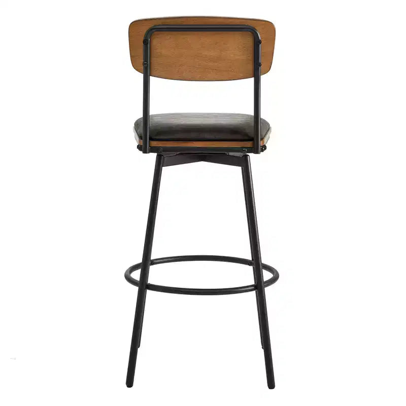 Spruce&Spring Swivel Bar Height Bar Stool with Metal Legs