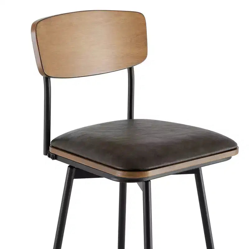 Spruce&Spring Swivel Bar Height Bar Stool with Metal Legs