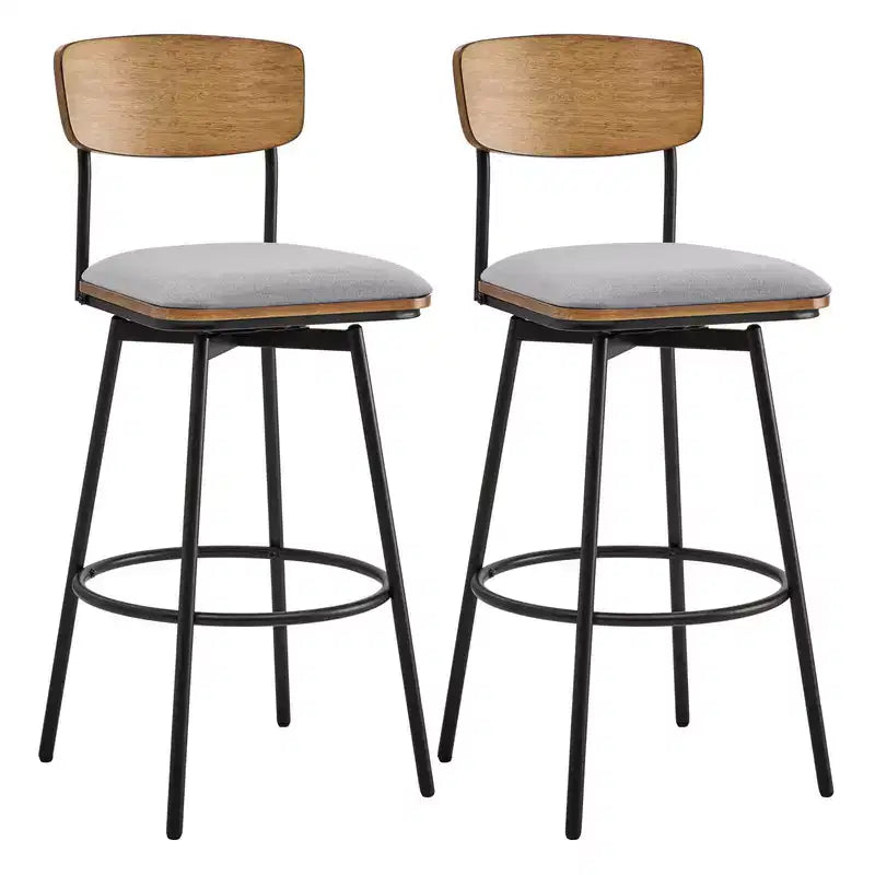 Spruce&Spring Swivel Bar Height Bar Stool with Metal Legs