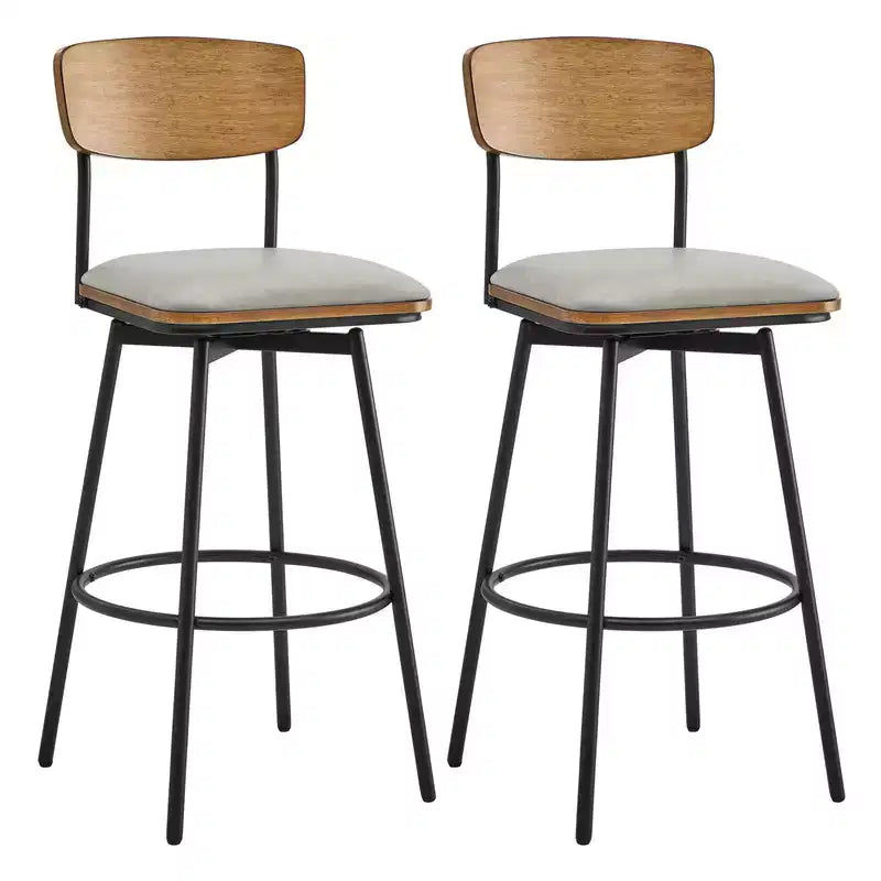 Spruce&Spring Swivel Bar Height Bar Stool with Metal Legs