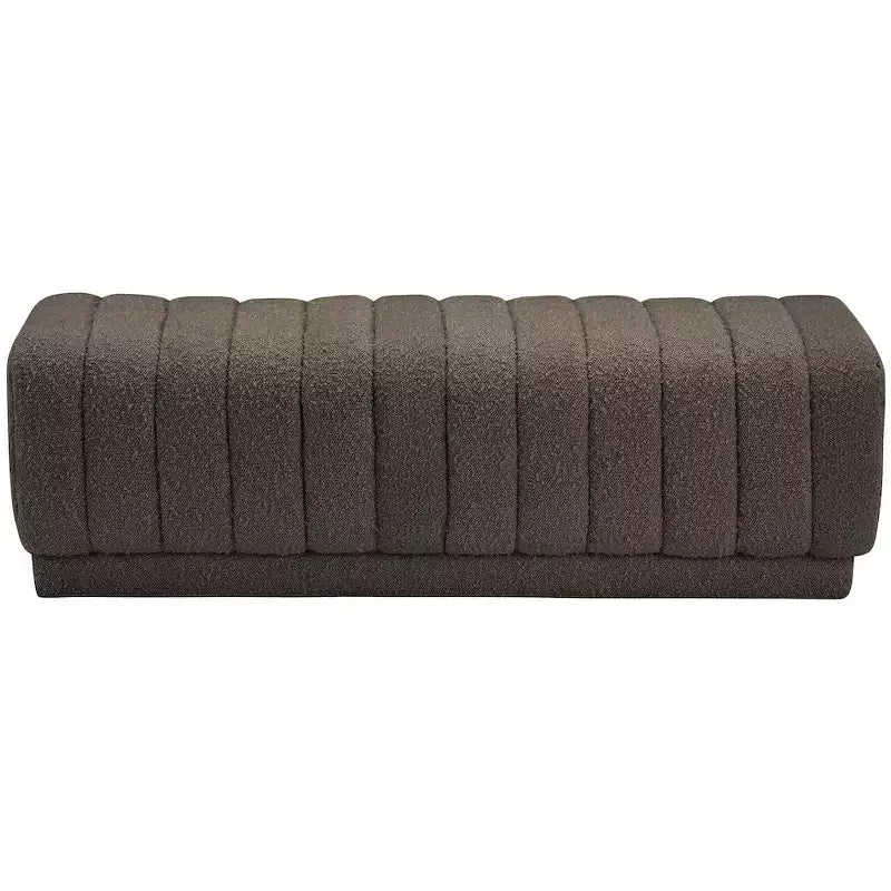 Meridian Furniture,Heathrow Boucle Fabric Ottoman/Bench