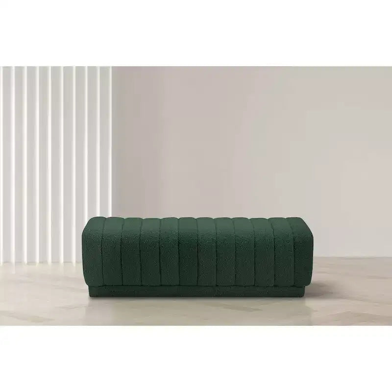 Meridian Furniture,Heathrow Boucle Fabric Ottoman/Bench