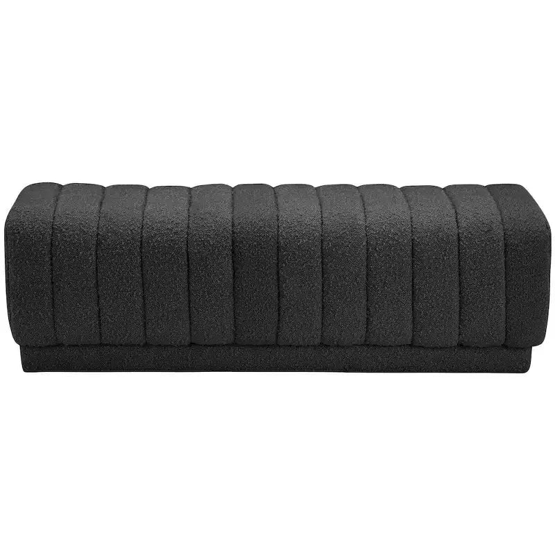 Meridian Furniture,Heathrow Boucle Fabric Ottoman/Bench