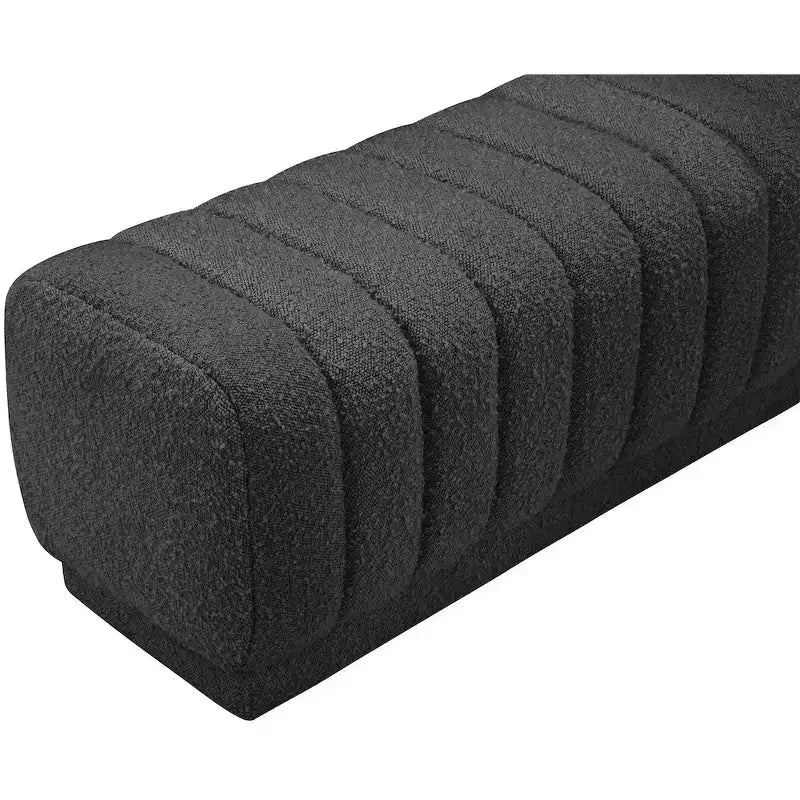 Meridian Furniture,Heathrow Boucle Fabric Ottoman/Bench