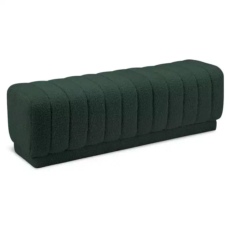 Meridian Furniture,Heathrow Boucle Fabric Ottoman/Bench