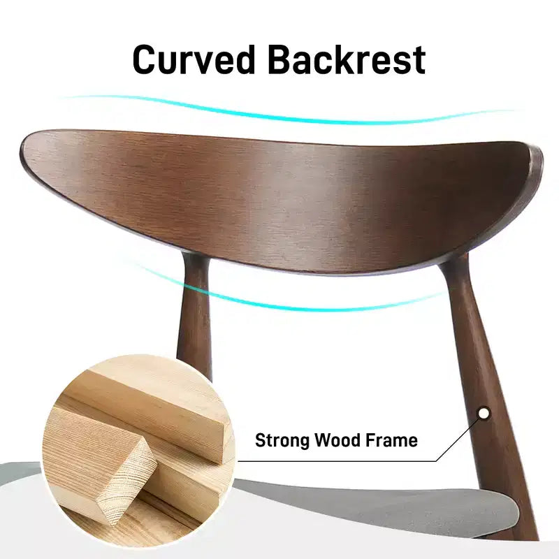 Christopher Knight Home Dryn Mid-Century Modern 5 Piece Rubberwood Upholsetered Dining Set with Curved Backrest