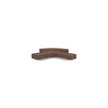 Meridian Furniture,Arc Brown Vegan Leather Modular Sofa
