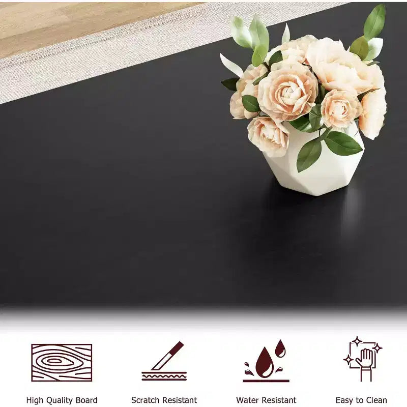 Dining Table Set with Benches,Kitchen Table Set for 4,Sturdy Metal Frame,Saving Space Dining Room Table Set for Apartment,Kitchen,Dining Room