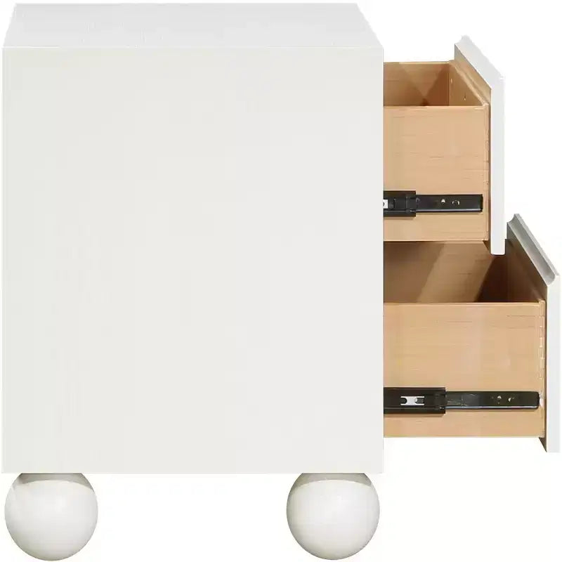 Meridian Furniture,Kent Cream Nightstand