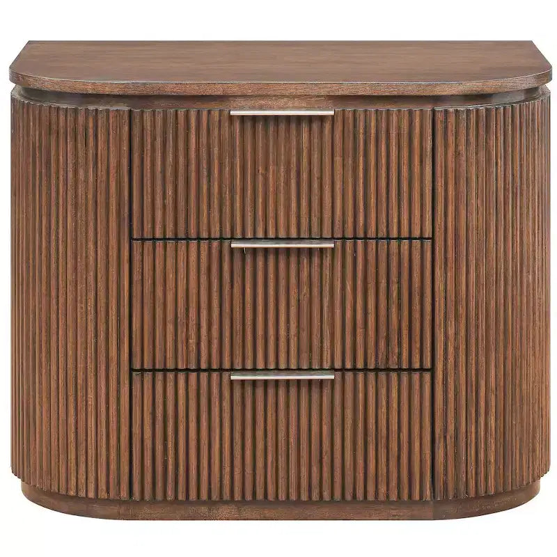 Meridina Furniture,Astrid Solid Wood And Oak Veneer Nightstand