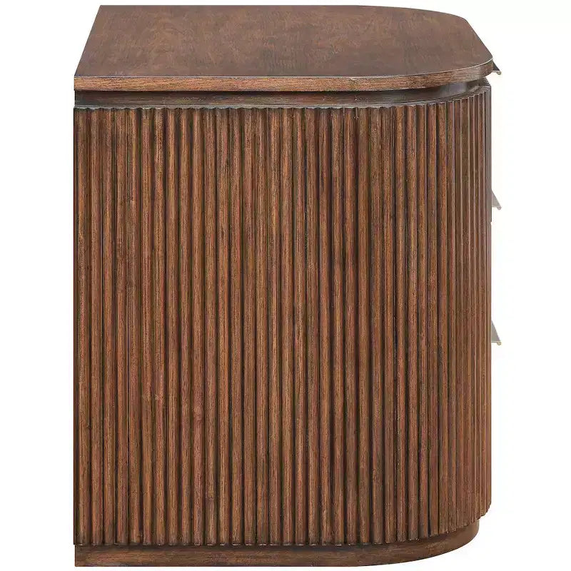 Meridina Furniture,Astrid Solid Wood And Oak Veneer Nightstand