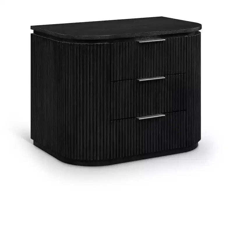 Meridina Furniture,Astrid Solid Wood And Oak Veneer Nightstand