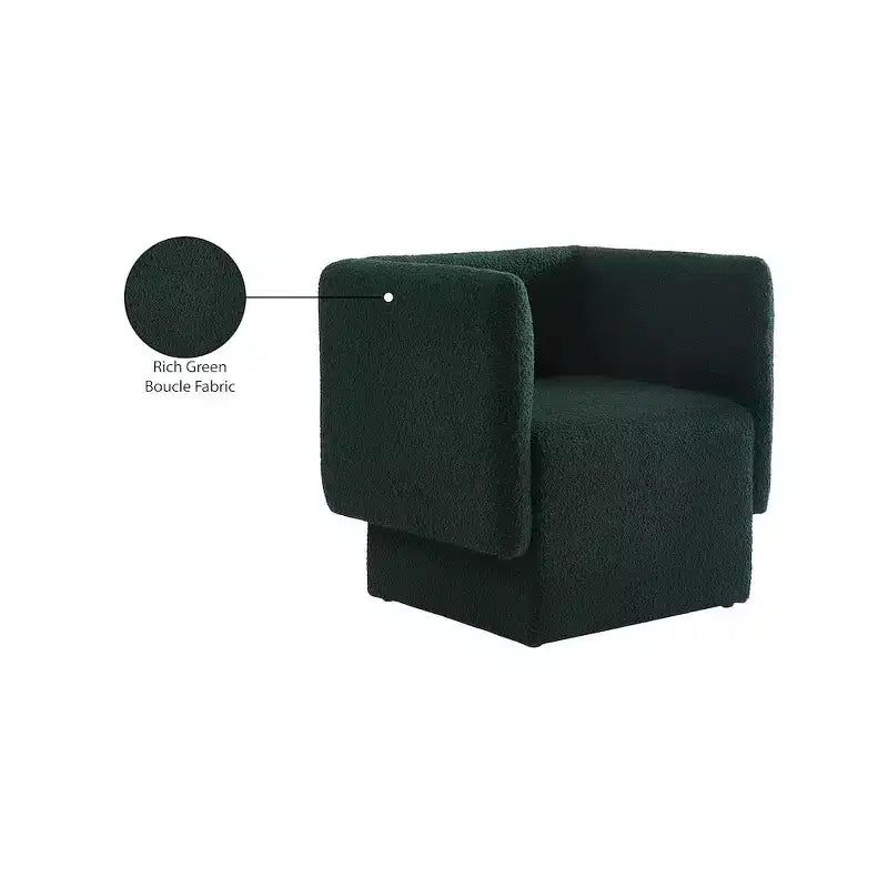 Meridian Furniture, fauteuil d'appoint en tissu bouclé Vera