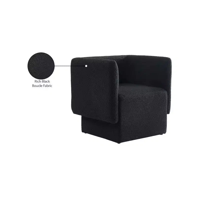 Meridian Furniture, fauteuil d'appoint en tissu bouclé Vera