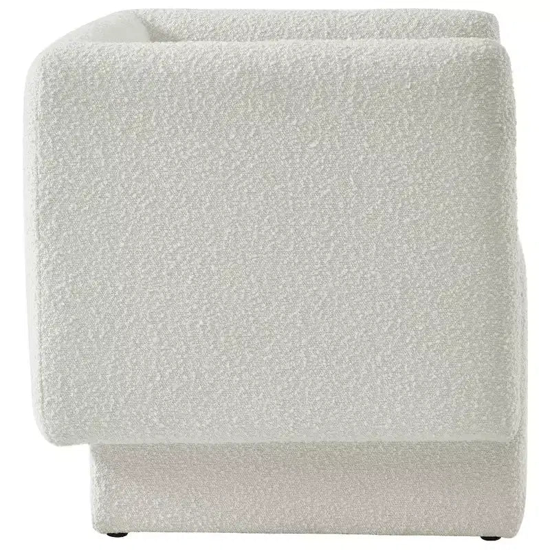 Meridian Furniture, fauteuil d'appoint en tissu bouclé Vera