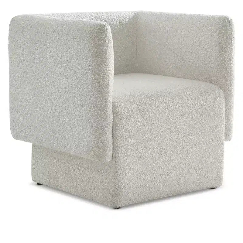 Meridian Furniture, fauteuil d'appoint en tissu bouclé Vera