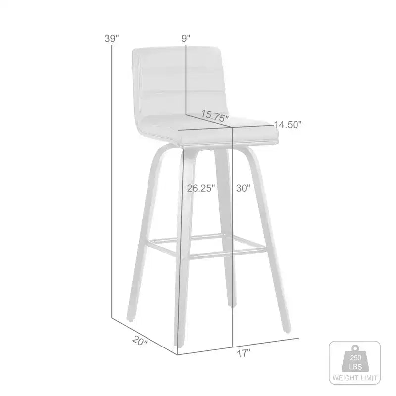 Chaise de bar HomeRoots pivotante à dossier bas en fer gris et noir, hauteur comptoir, 76 cm